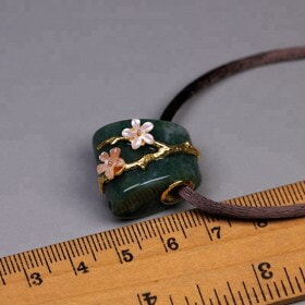 Vintage-Silver-Plum-Flower-Natural-jadeite-pendant (3)